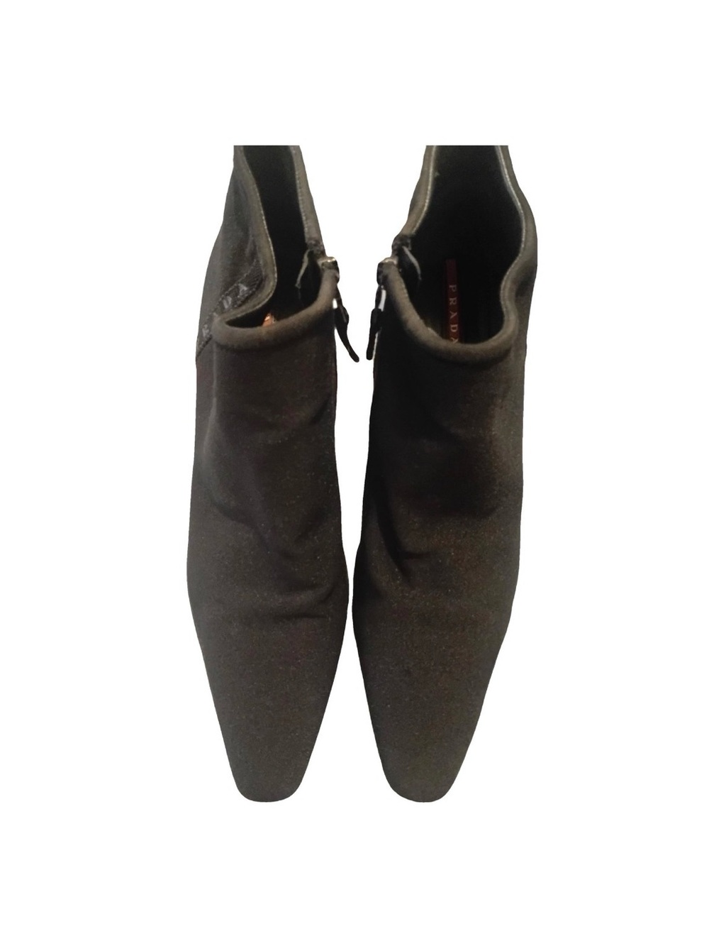 Prada Black Pointed Toe Ankle Booties - Picture 1 of 6